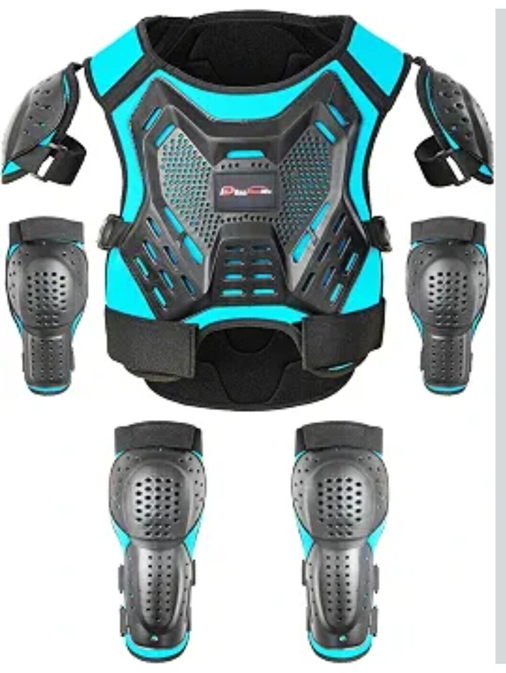 4-12 Kids Motocross Armor Vest Dirt Bike ATV MTB Protective Gear Set